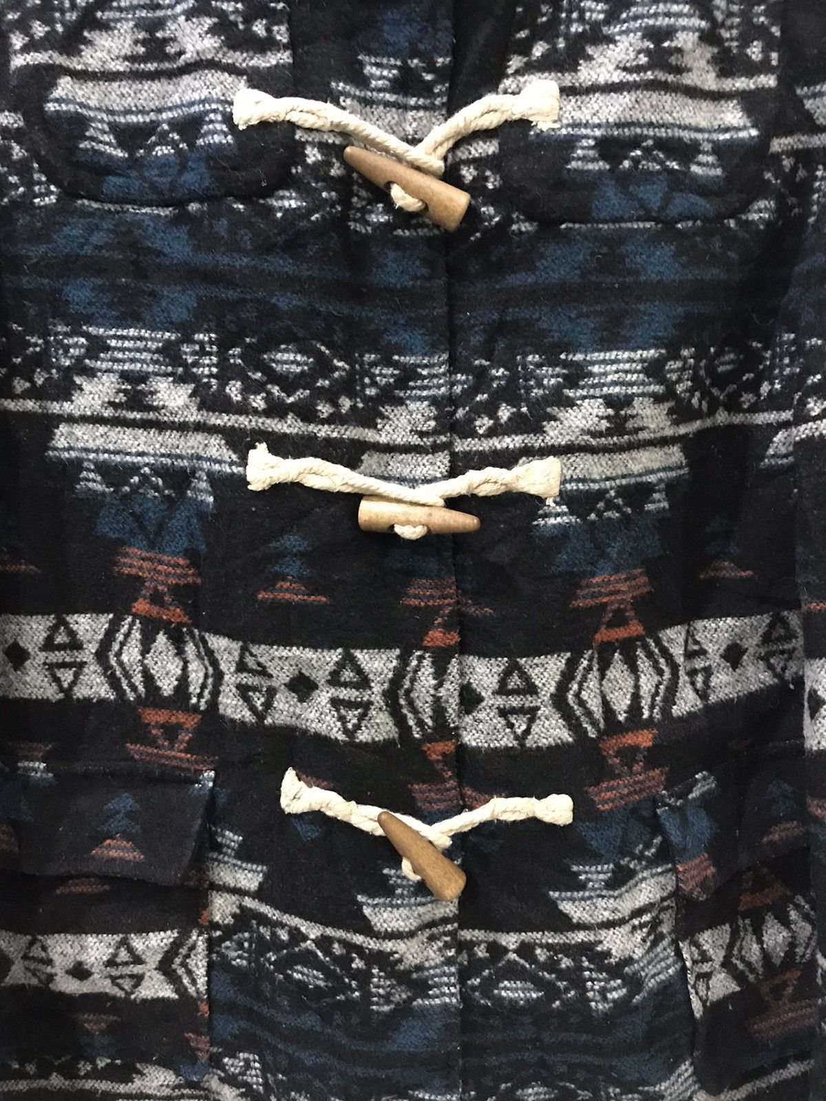 Japanese Brand WOMEN! Navajo Aztec Japan Wool Duffle Hoodie Coat Size US S / EU 44-46 / 1 - 3 Thumbnail
