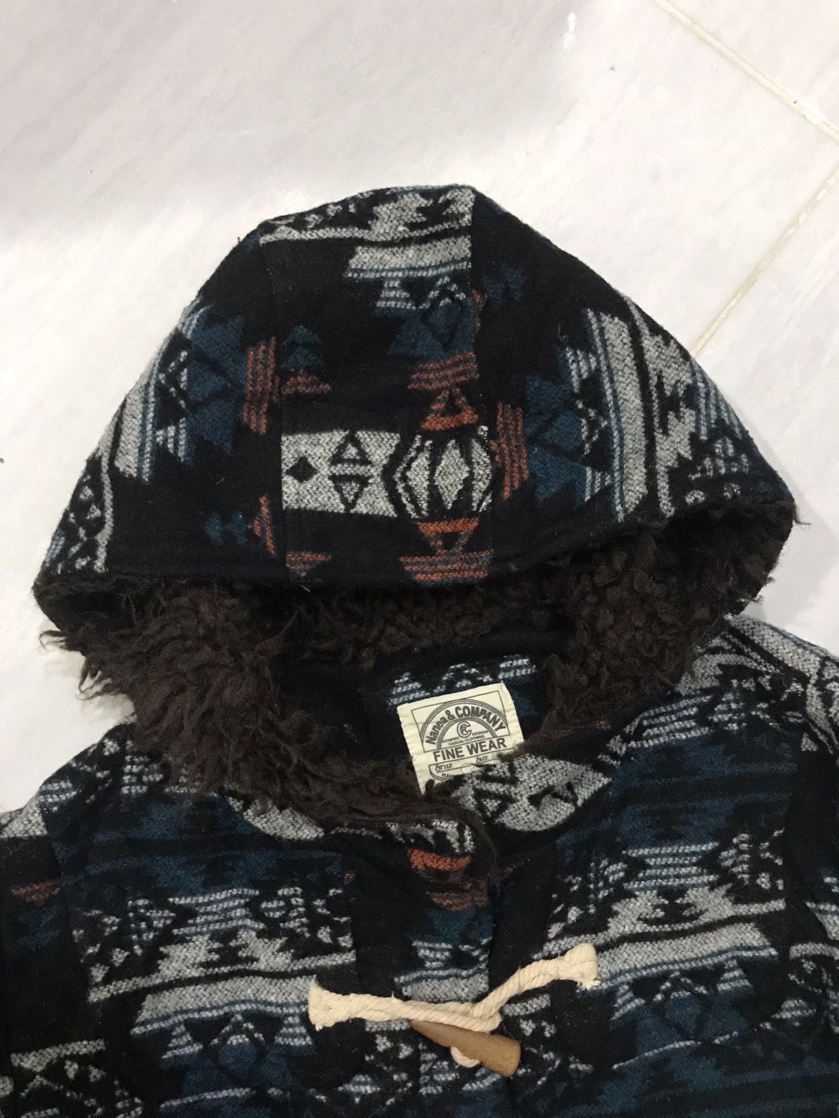 Japanese Brand WOMEN! Navajo Aztec Japan Wool Duffle Hoodie Coat Size US S / EU 44-46 / 1 - 11 Thumbnail