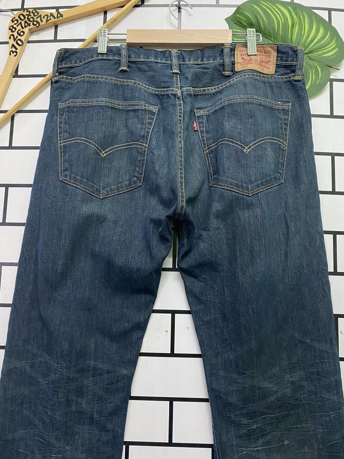 Levi's × Vintage Vintage LEVIS 501 Distress Paint Butterfly Button Denim -L54 Size US 37 - 15 Thumbnail