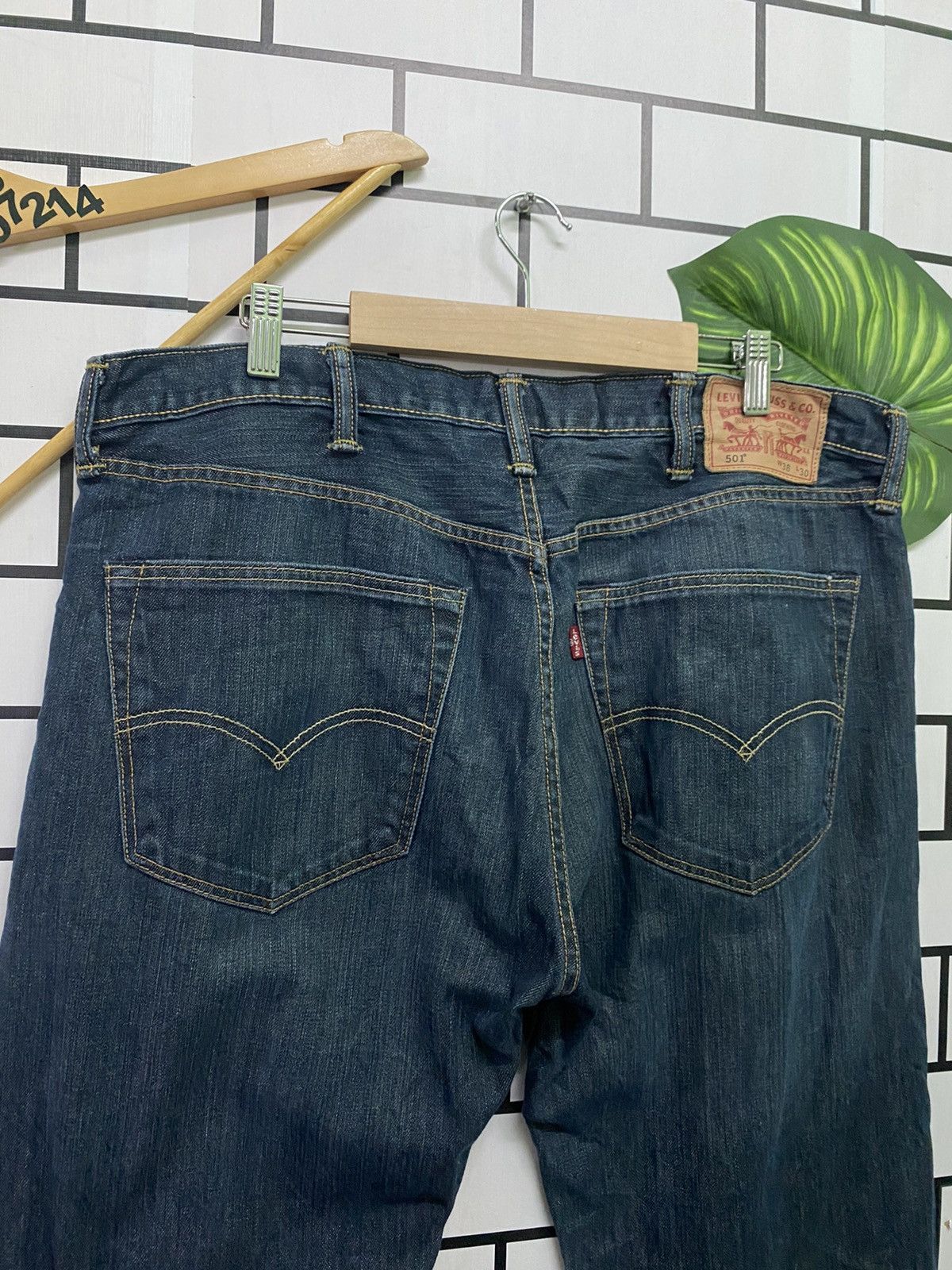 Levi's × Vintage Vintage LEVIS 501 Distress Paint Butterfly Button Denim -L54 Size US 37 - 14 Thumbnail