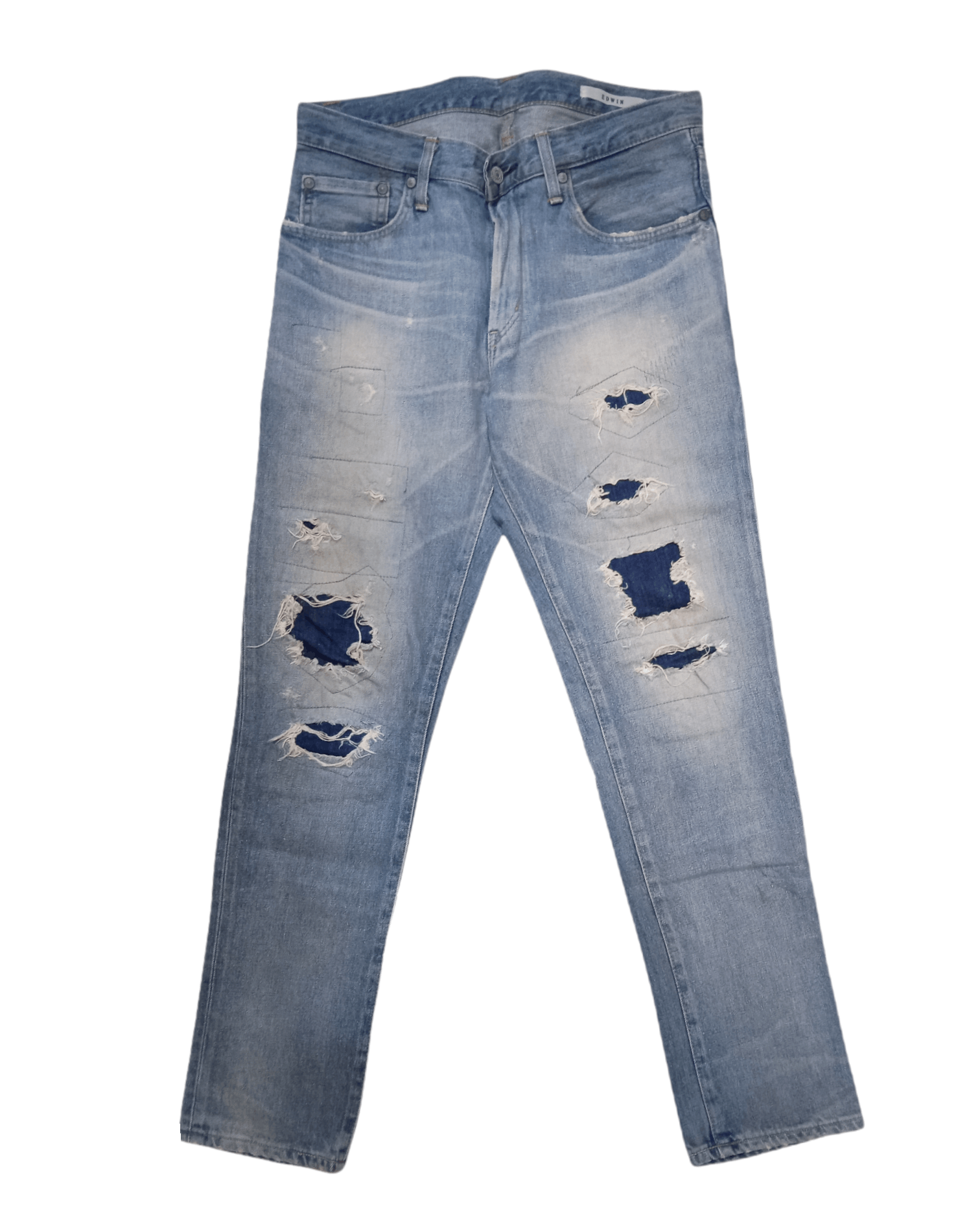 Edwin × Japanese Brand Edwin 503TP Distressed/Patchwork Size US 30 / EU 46 - 1 Thumbnail