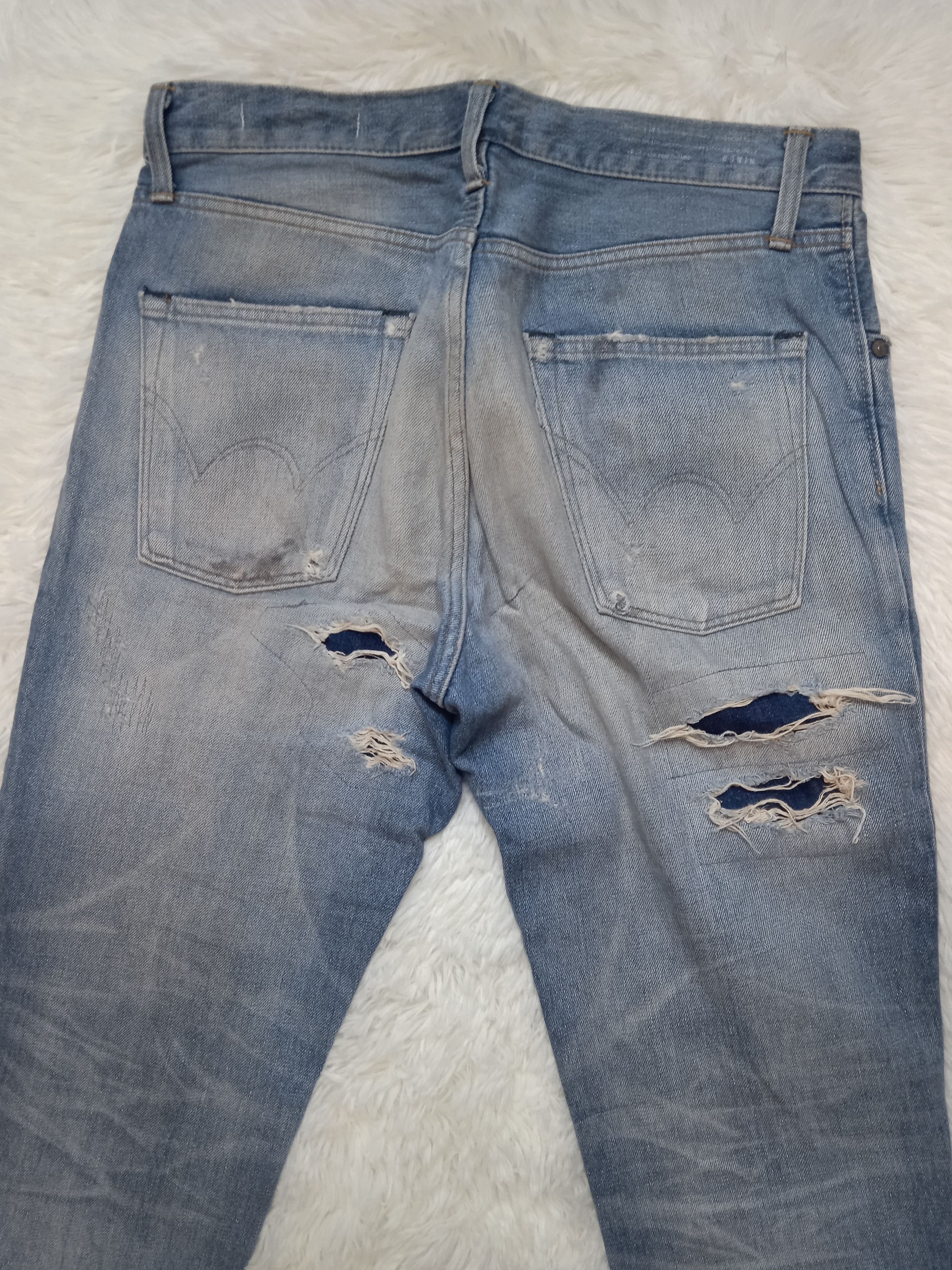 Edwin × Japanese Brand Edwin 503TP Distressed/Patchwork Size US 30 / EU 46 - 5 Thumbnail