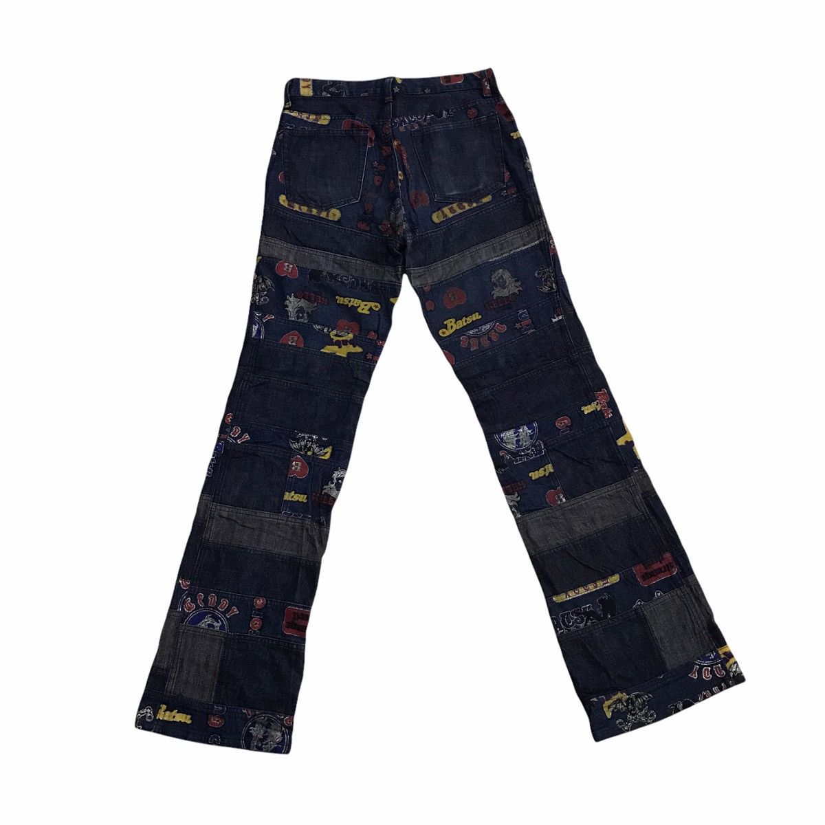 Vintage Vintage Batsu Overprint Patchwork Denim Jeans Size US 31 - 4 Thumbnail