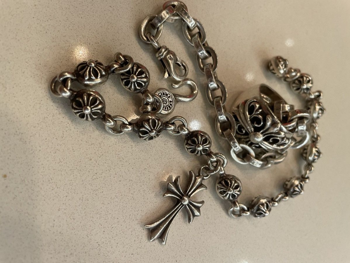 Chrome Hearts Plus Bracelet w/ Cross Charm +++