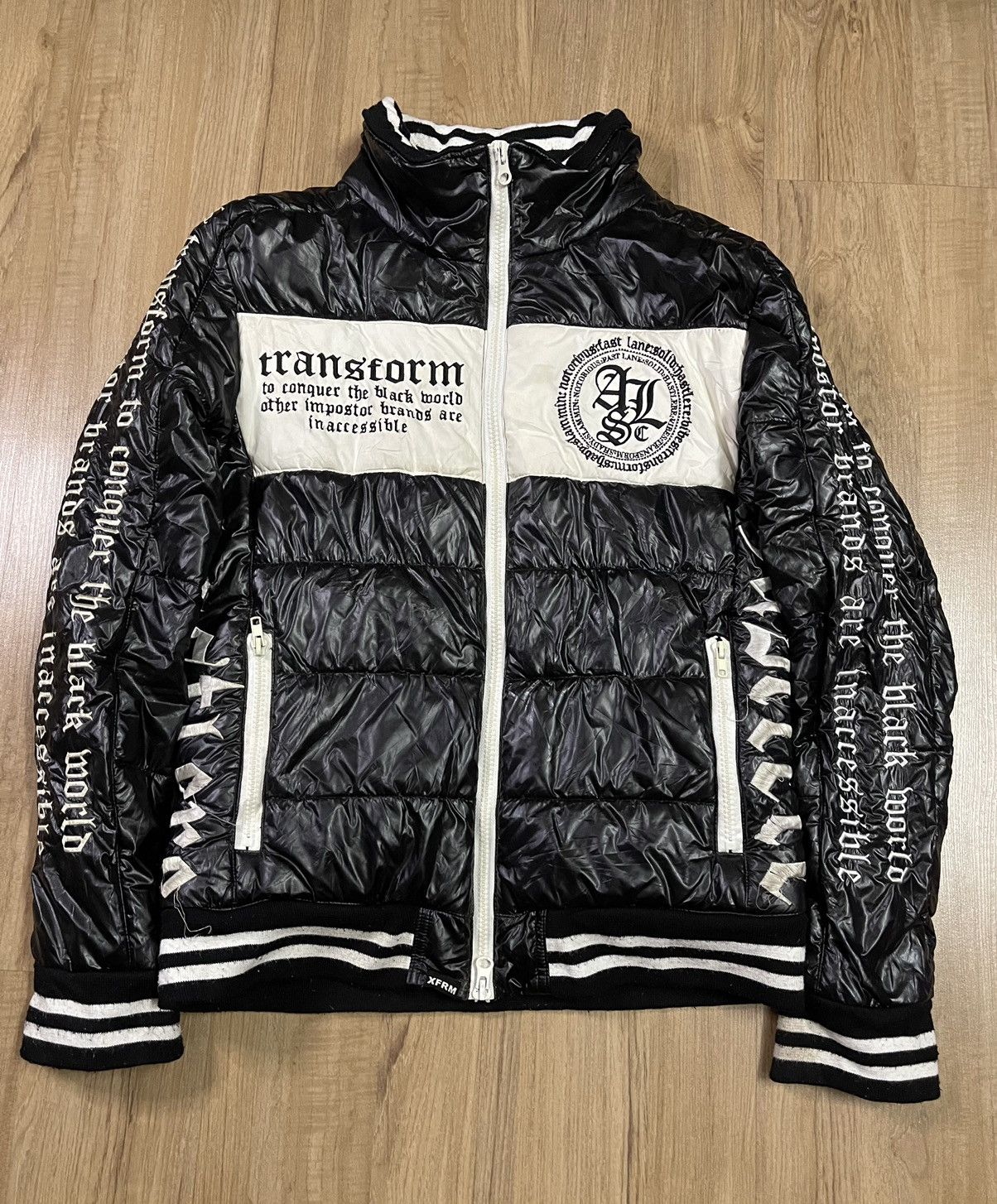 Japanese Brand × Streetwear XFRM punk style embroidered down 