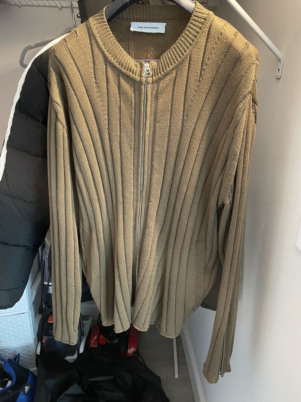 Kiko Kostadinov Harkman Knit Zip Cardigan in Marron | Grailed