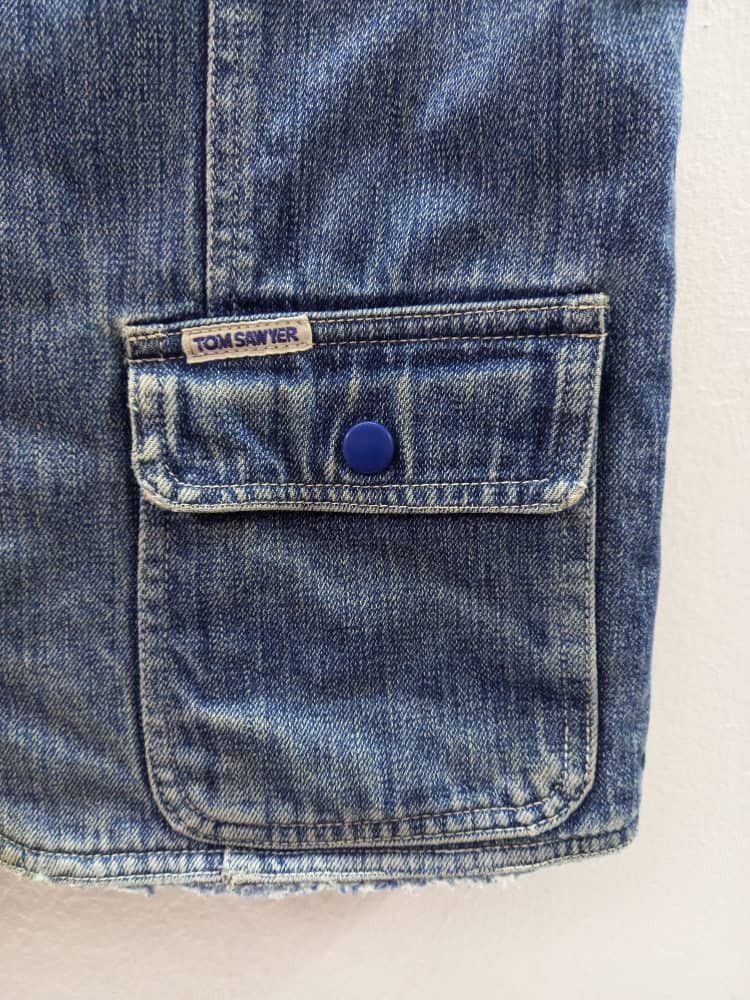 Vintage Tom Sawyer Vest Jeans Jacket Size S / US 4 / IT 40 - 2 Thumbnail