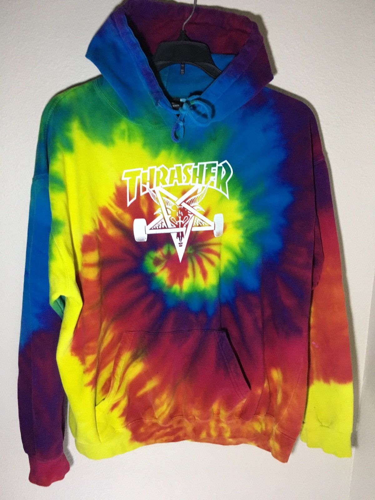 Thrasher Thrasher rare 2010 rainbow tie dye skate goat hoodie