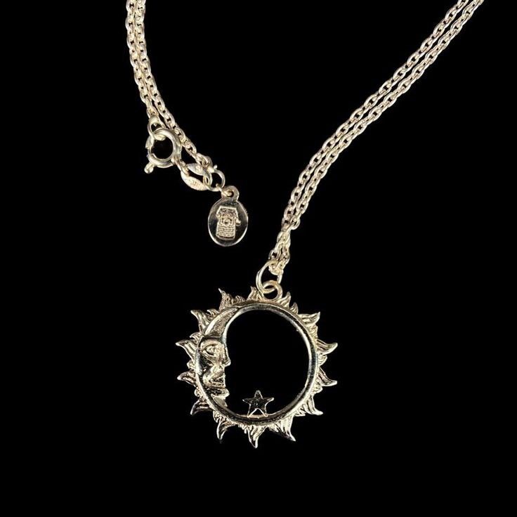 Online Ceramics Online Ceramics “Sun and Moon” Sterling Silver Necklace Size ONE SIZE - 1 Preview
