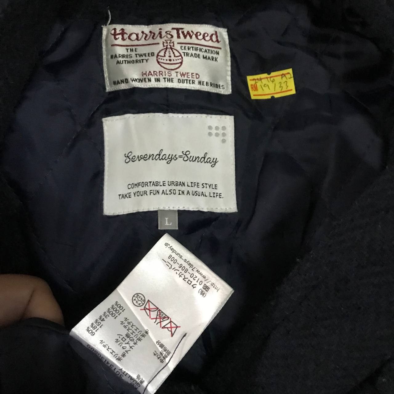 Harris Tweed × Vintage 💣OFFER Vtg HARRIS TWEED Wool Duffler Trench Coat Hoodie Size M / US 6-8 / IT 42-44 - 6 Thumbnail