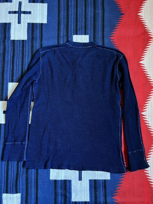 Mister Freedom G.I. Henley indigo cotton Grailed