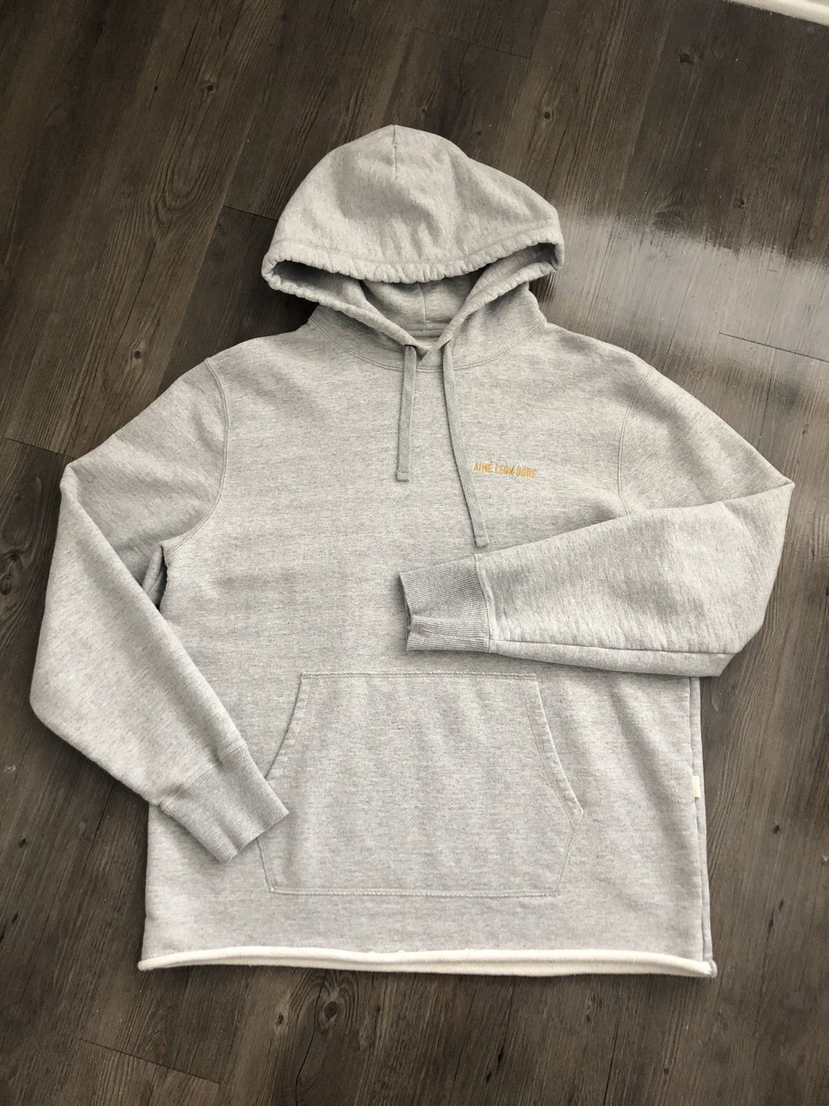 Aimé Leon Dore Raw Edge Hoodie in Gray for Men