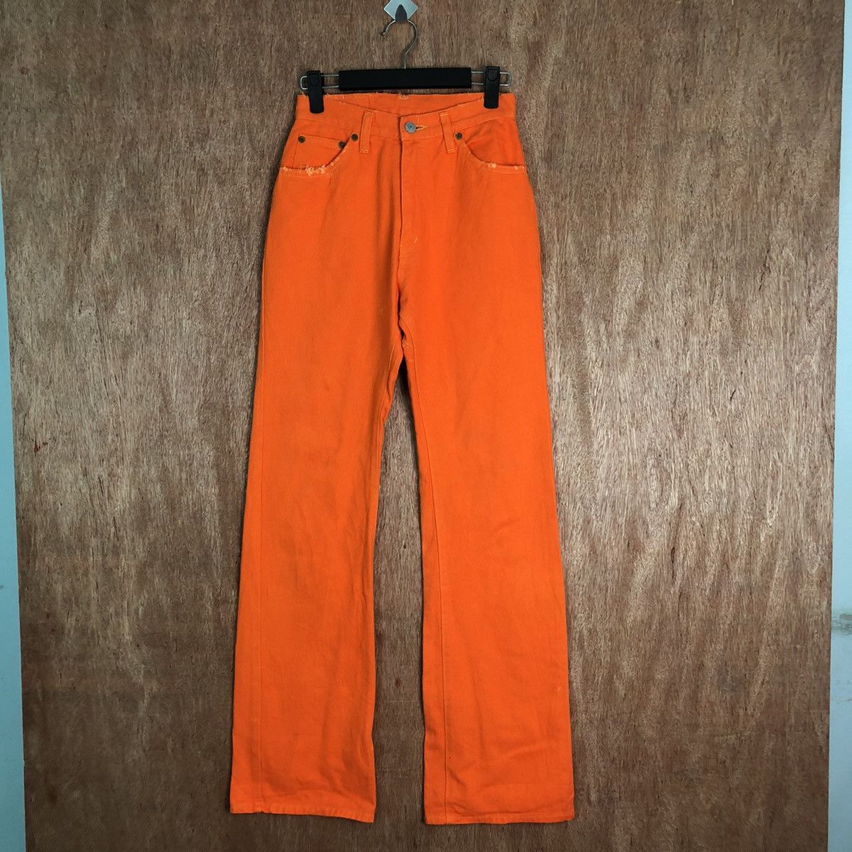 image of Size 24 Vintage Mocking Bird Orange Denim Pants 6348, Women's