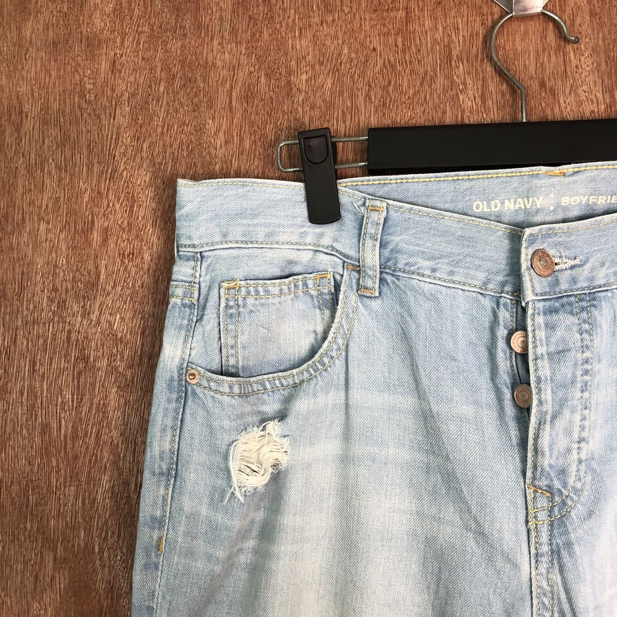 Old Navy Old Navy Blue Distressed Denim pants #6347 Size US 32 / EU 48 - 4 Thumbnail