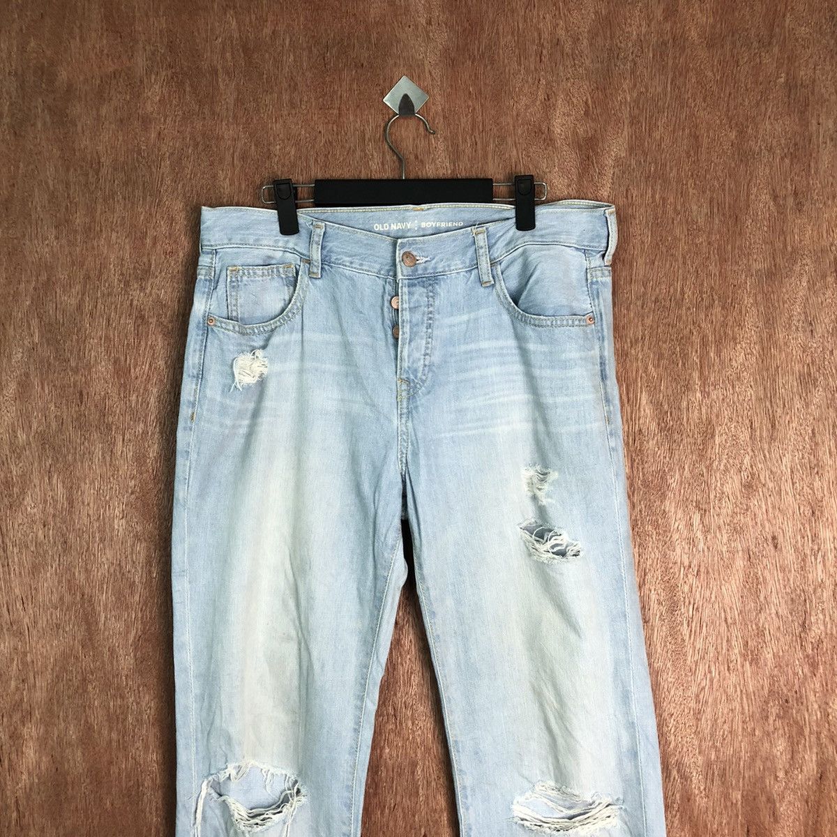Old Navy Old Navy Blue Distressed Denim pants #6347 Size US 32 / EU 48 - 2 Thumbnail