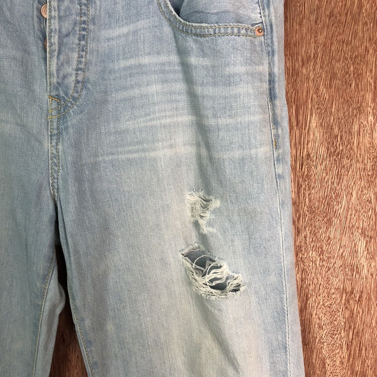 Old Navy Old Navy Blue Distressed Denim pants #6347 Size US 32 / EU 48 - 8 Thumbnail