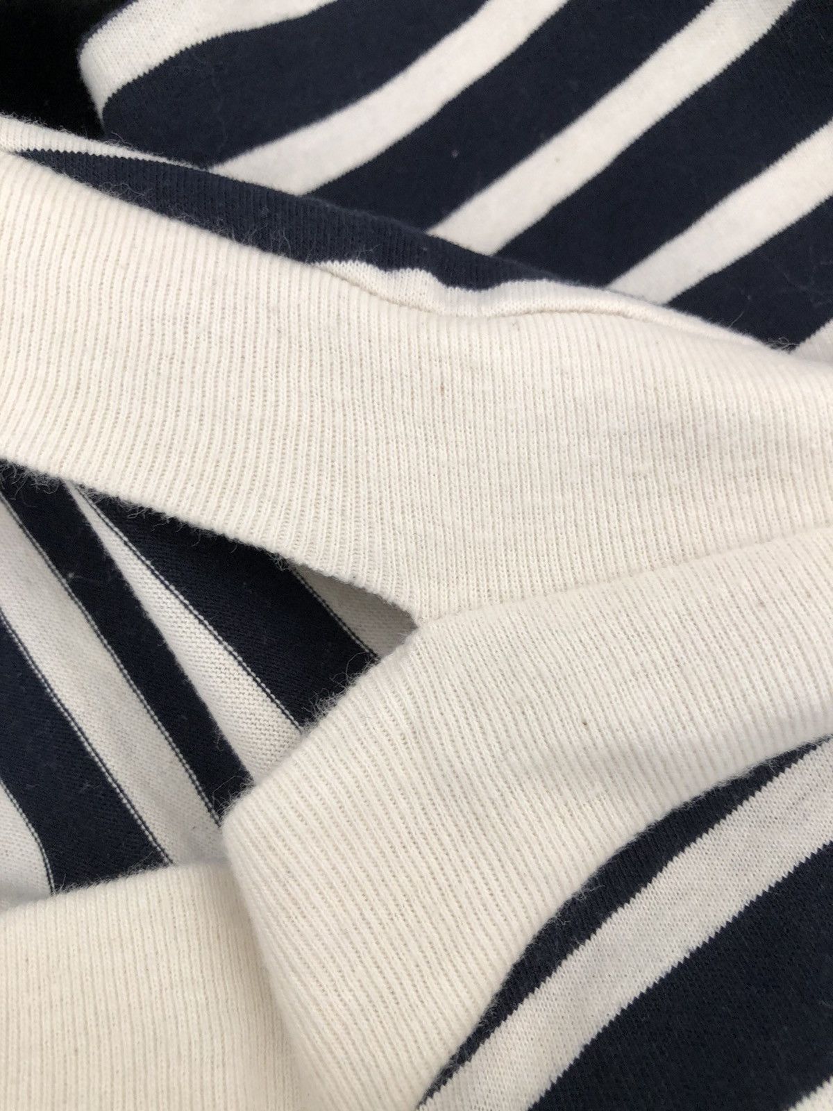 Devilock Attractions Japan Navy White Border Striped Basque t shirt Size US M / EU 48-50 / 2 - 12 Thumbnail