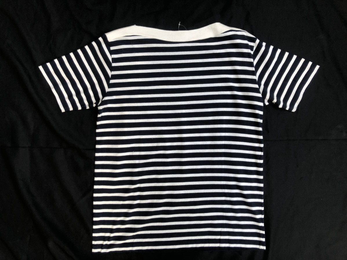 Devilock Attractions Japan Navy White Border Striped Basque t shirt Size US M / EU 48-50 / 2 - 2 Thumbnail