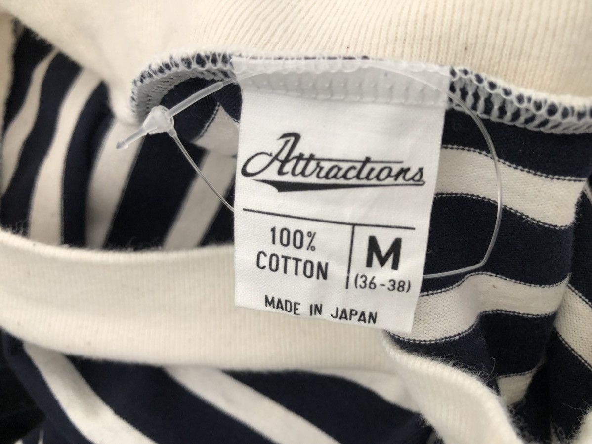 Devilock Attractions Japan Navy White Border Striped Basque t shirt Size US M / EU 48-50 / 2 - 13 Thumbnail