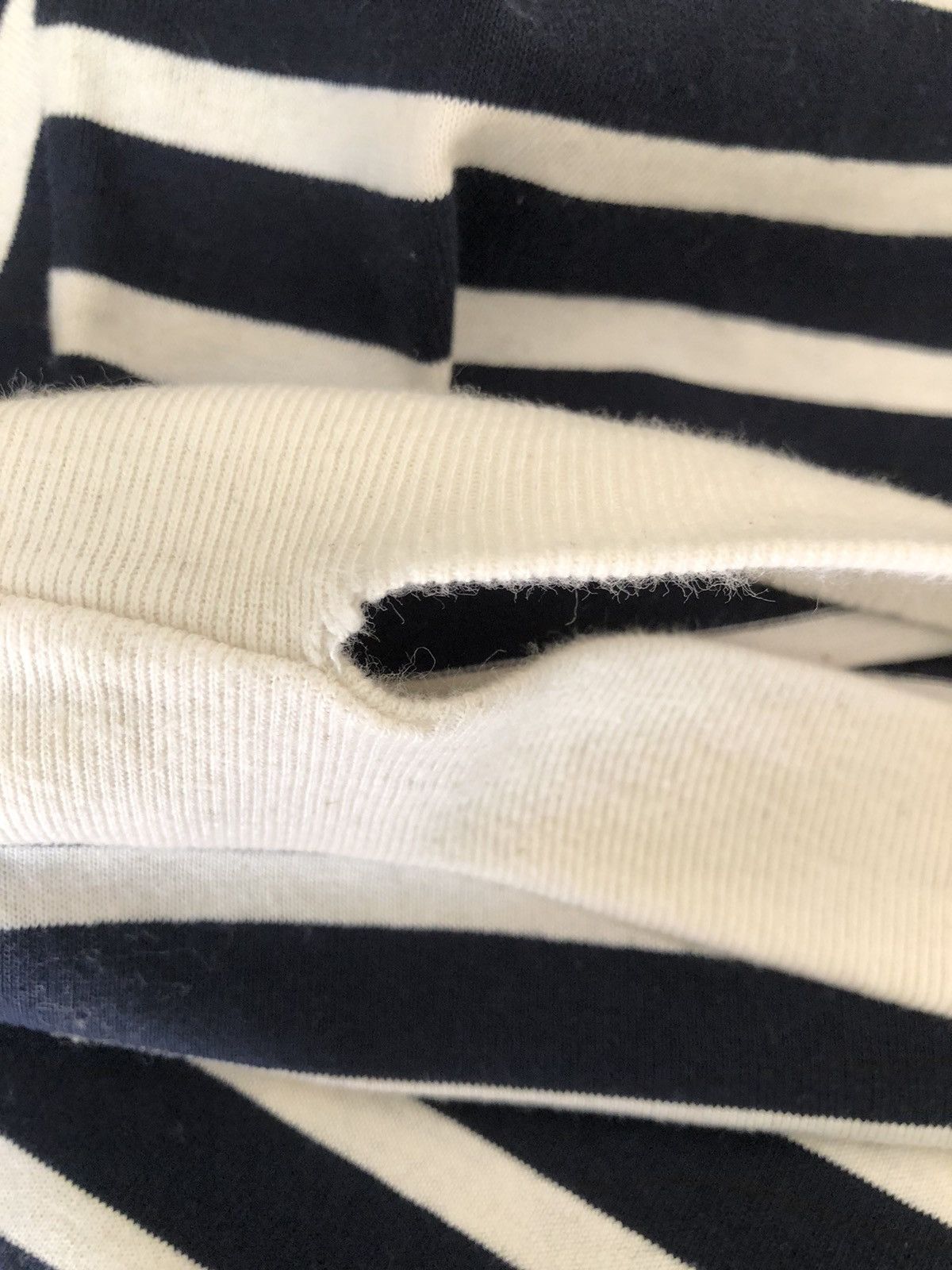 Devilock Attractions Japan Navy White Border Striped Basque t shirt Size US M / EU 48-50 / 2 - 11 Thumbnail
