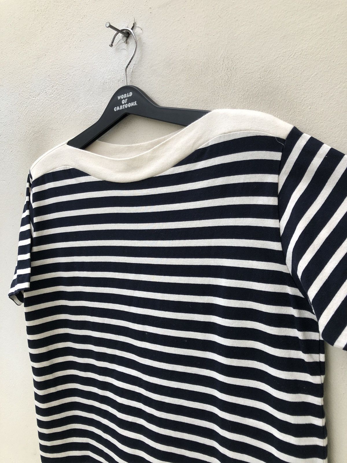 Devilock Attractions Japan Navy White Border Striped Basque t shirt Size US M / EU 48-50 / 2 - 7 Thumbnail