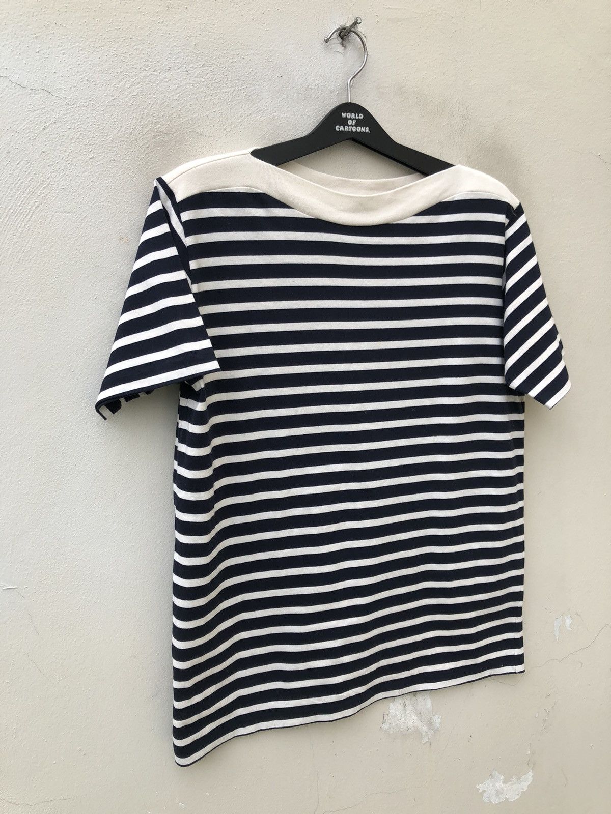 Devilock Attractions Japan Navy White Border Striped Basque t shirt Size US M / EU 48-50 / 2 - 8 Thumbnail