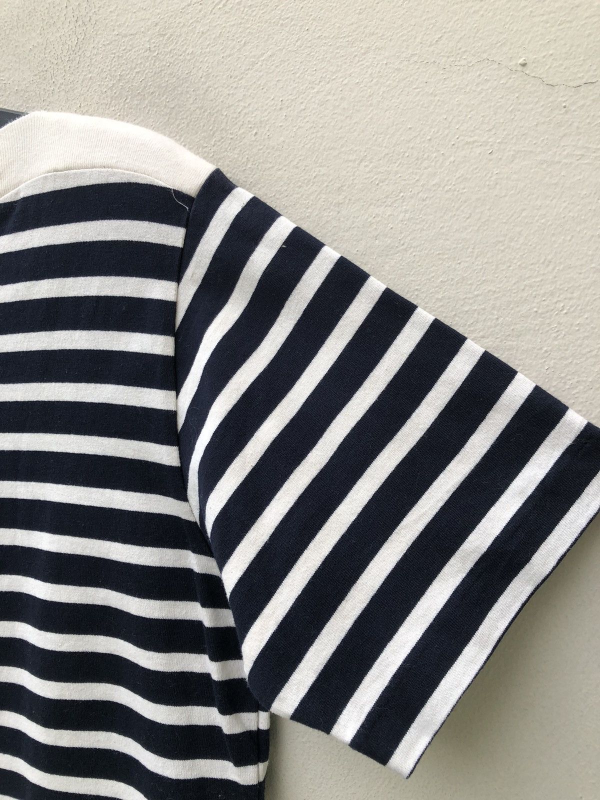 Devilock Attractions Japan Navy White Border Striped Basque t shirt Size US M / EU 48-50 / 2 - 5 Thumbnail