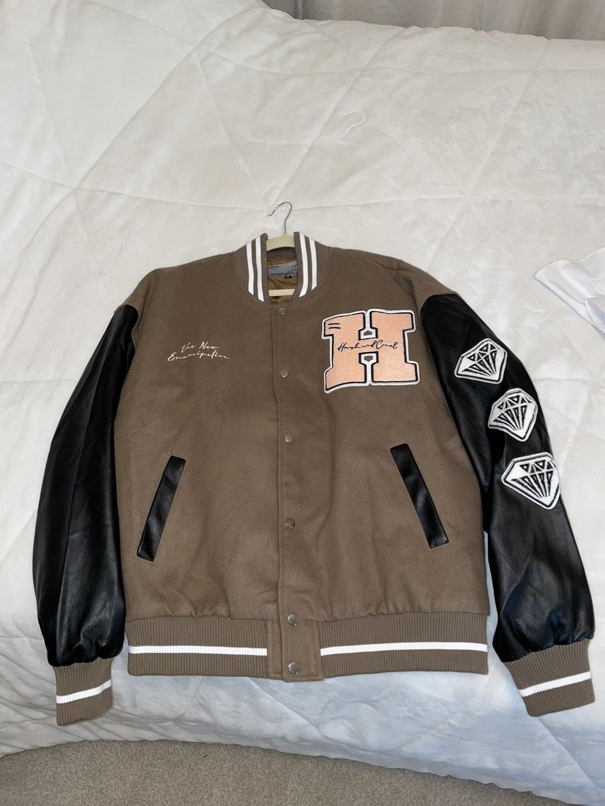 Commission Embroidered Varsity Jacket – Harsh and Cruel