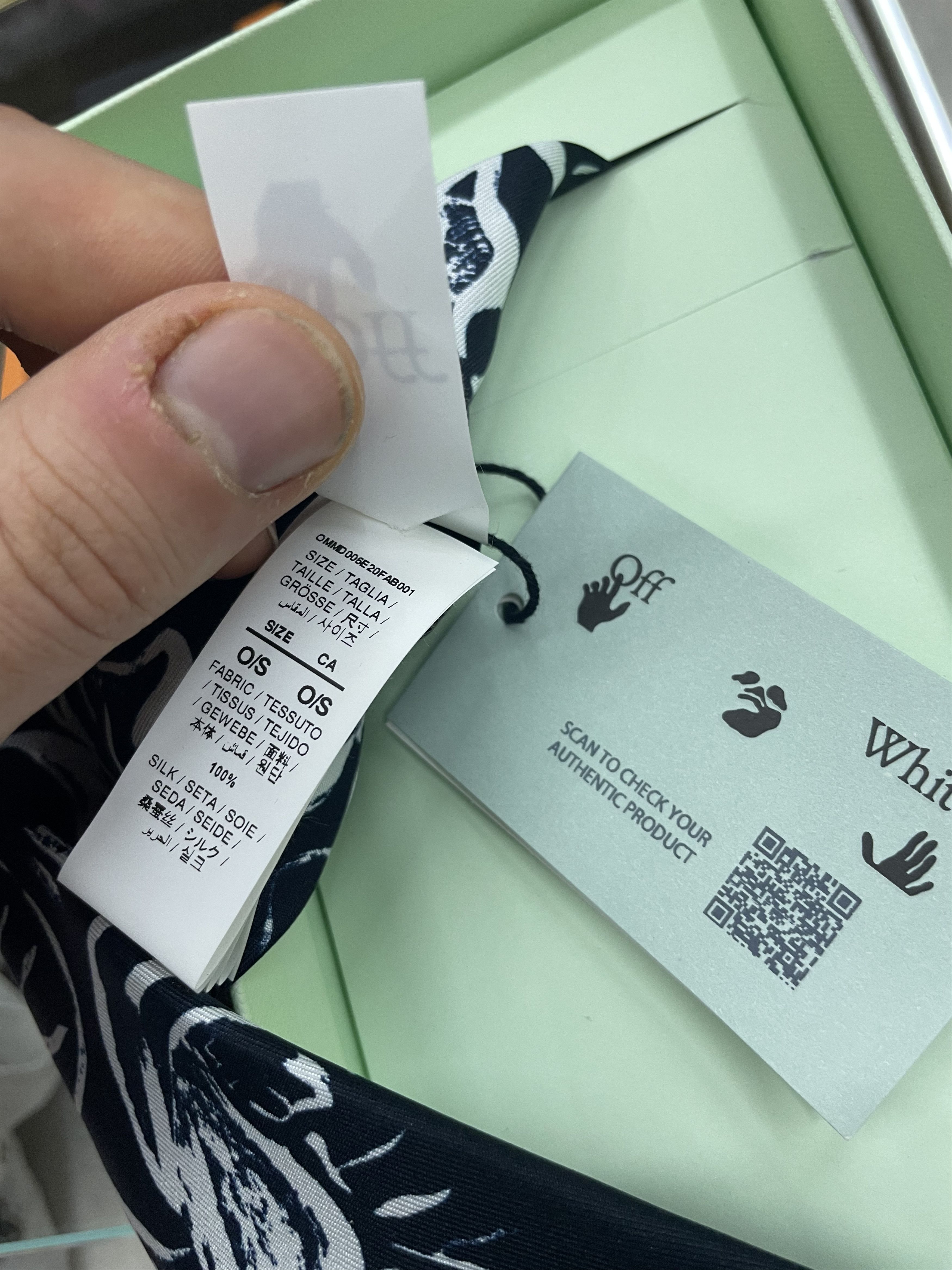 Off-White Floral Silk Tie Size ONE SIZE - 5 Thumbnail