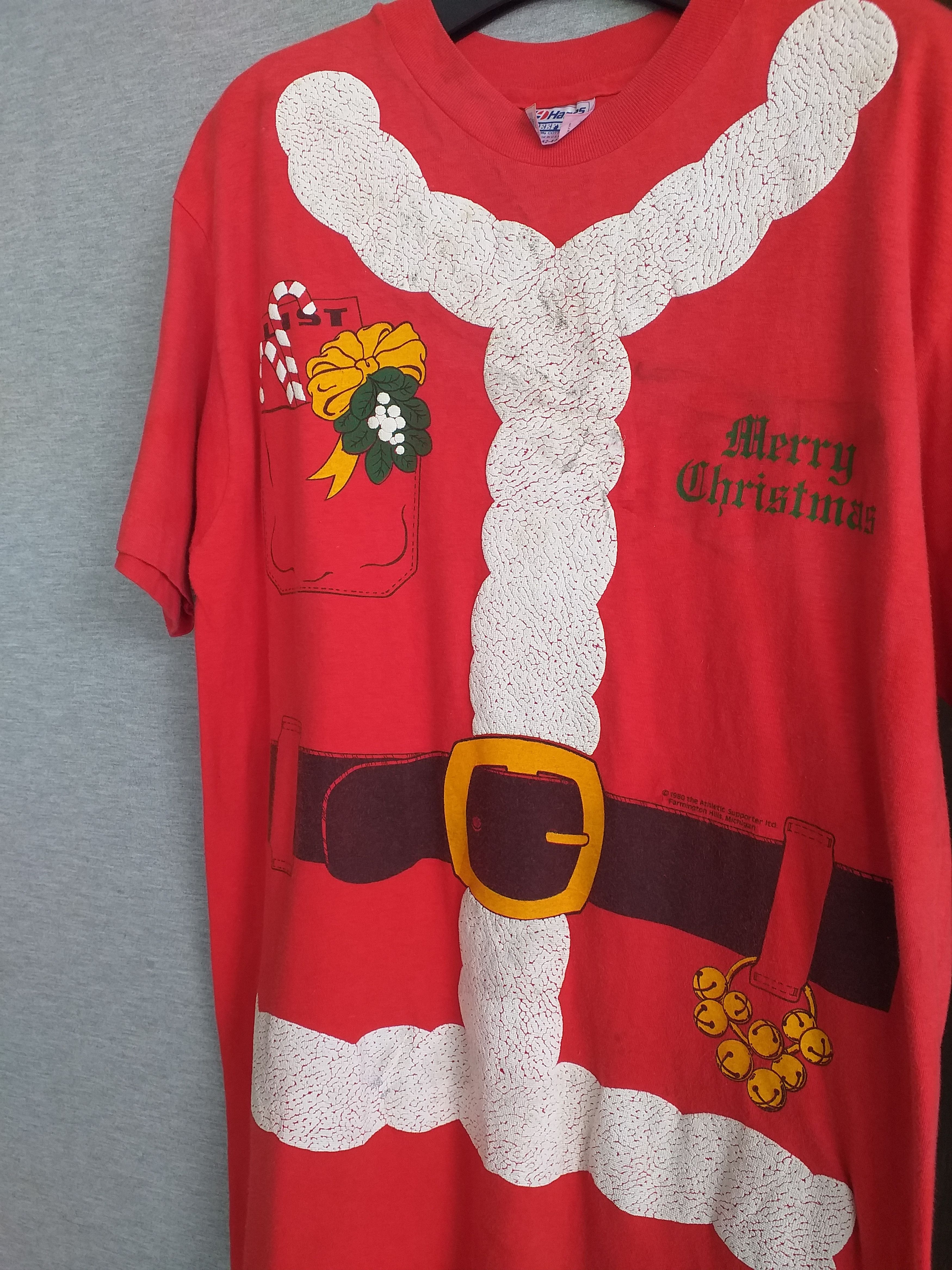 Santa Cruz Skateboards Vintage 1980 Merry Christmas Rare T shirt Size US L / EU 52-54 / 3 - 2 Thumbnail