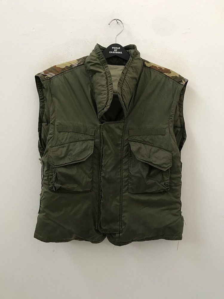 Vintage Vintage Olive Green Puffer Tactical Vest Size US S / EU 44-46 / 1 - 1 Thumbnail