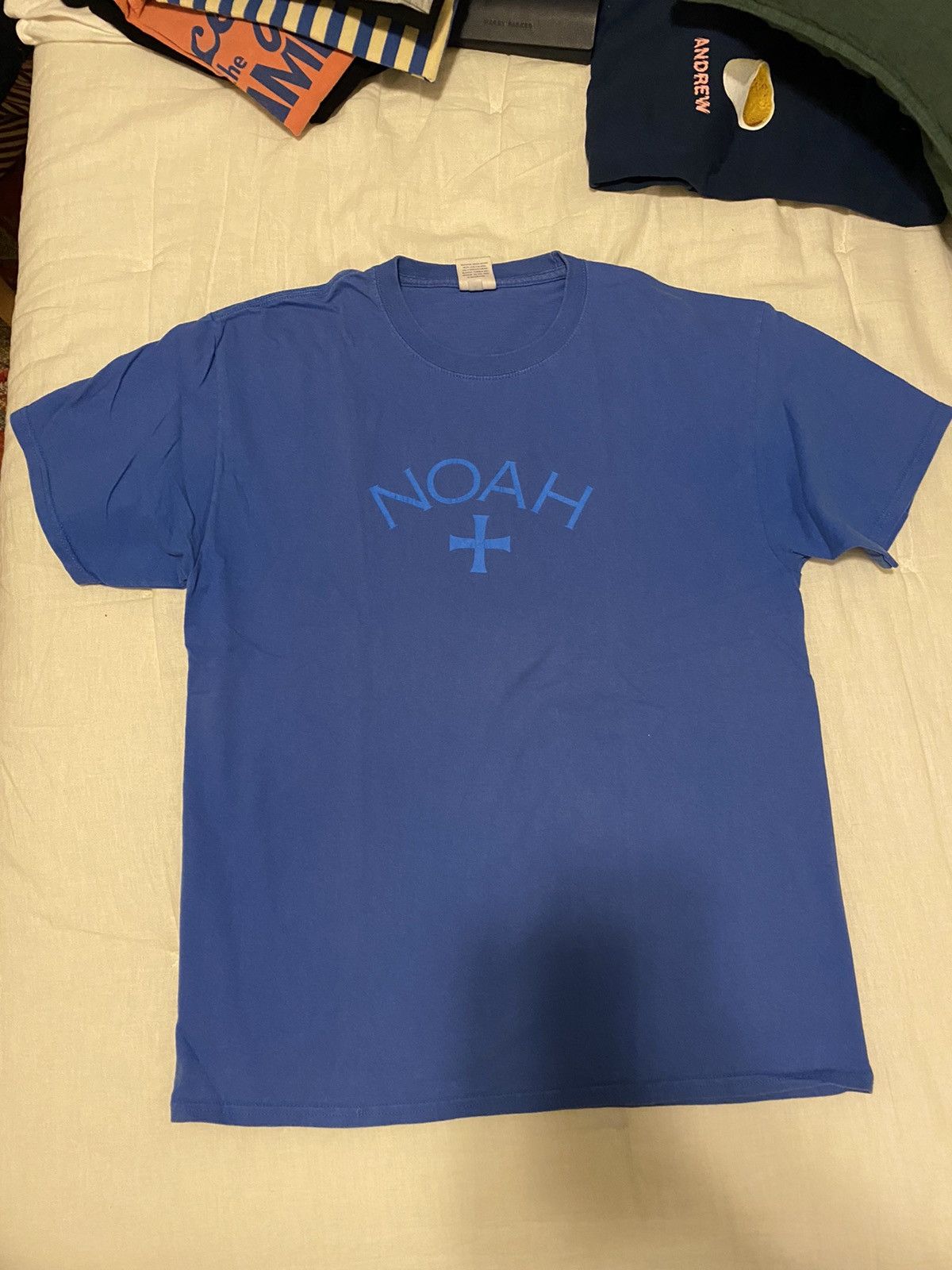 Noah Noah Monochrome Blue Core Logo T-Shirt Size US L / EU 52-54 / 3 - 1 Thumbnail