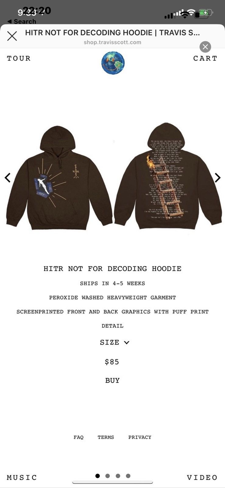 travis scott highest in the room hoodie yellow