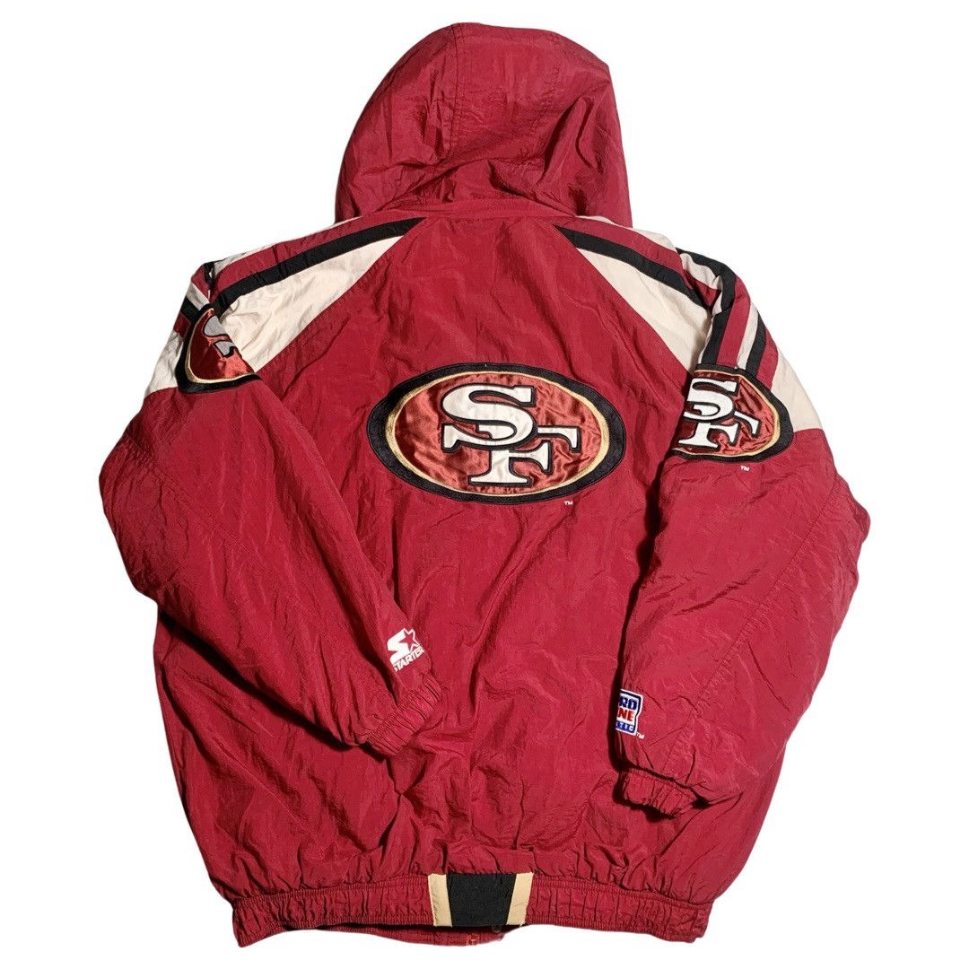 VTG 90s San Francisco 49ers Starter Proline Puffer Jacket Size Medium /  Large ❌SOLD❌ Purchase on website or dm to buy #rare #vintage…