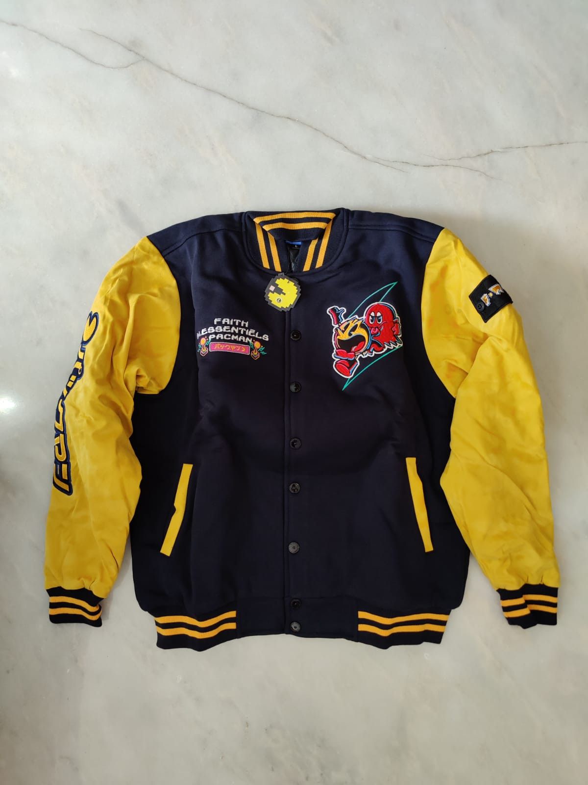 Other Power Pellet Varsity Jacket Dark Navy Pacman | Grailed