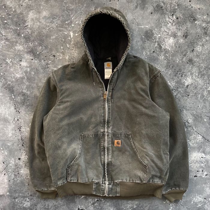 Vintage Vintage 90s Carhartt J130 Hooded Work Jacket | Grailed