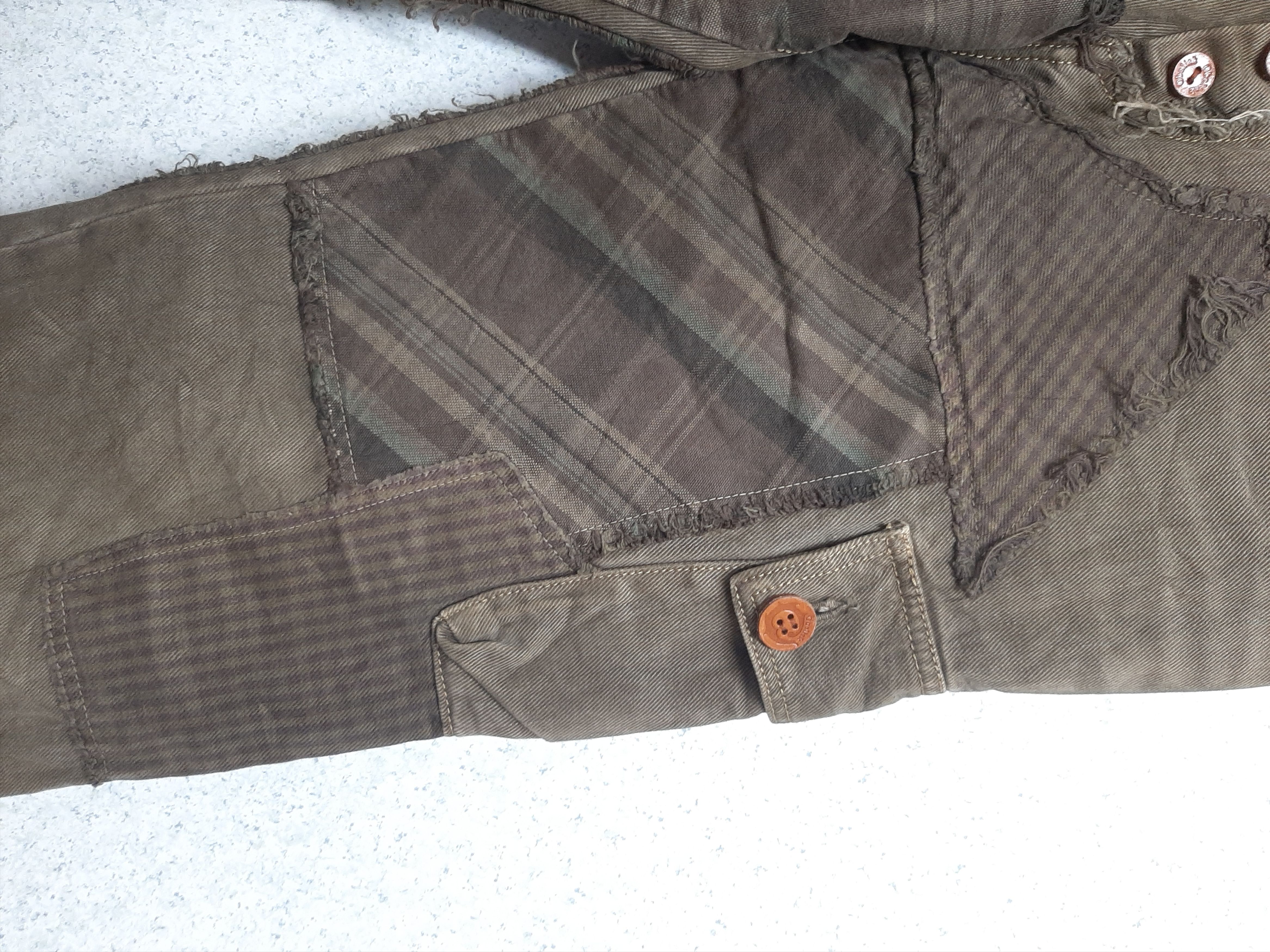 Designer × Japanese Brand Obelisk Patches/Boro Style Cargo Pants Size US 32 / EU 48 - 6 Thumbnail