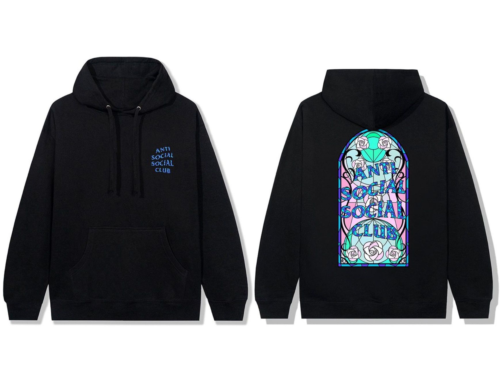 image of Anti Social Social Club x Members Only Ds Member Exclusive Assc Love Stain Black Hoodie Bape Kith (