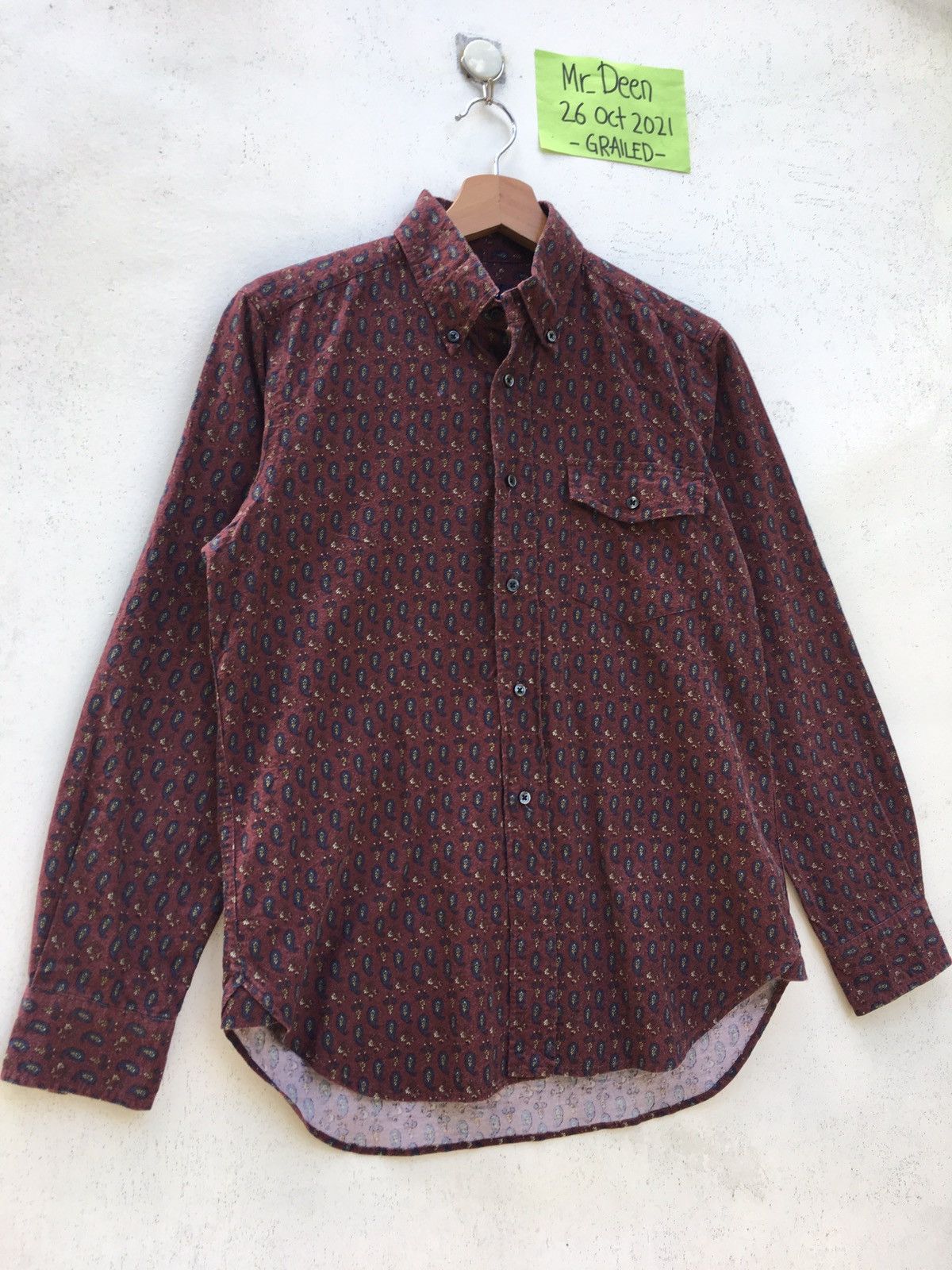 Japanese Brand Vintage Rare SHIPS Paisley Buttons Shirt Size US S / EU 44-46 / 1 - 2 Thumbnail