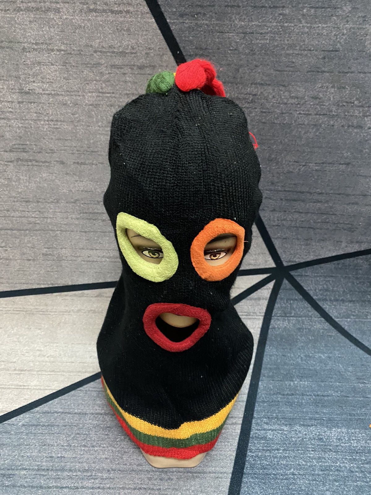 Japanese Brand Japanese Brand Masked Hat Bob Marley Colour Streetwear Hat Size ONE SIZE - 2 Thumbnail
