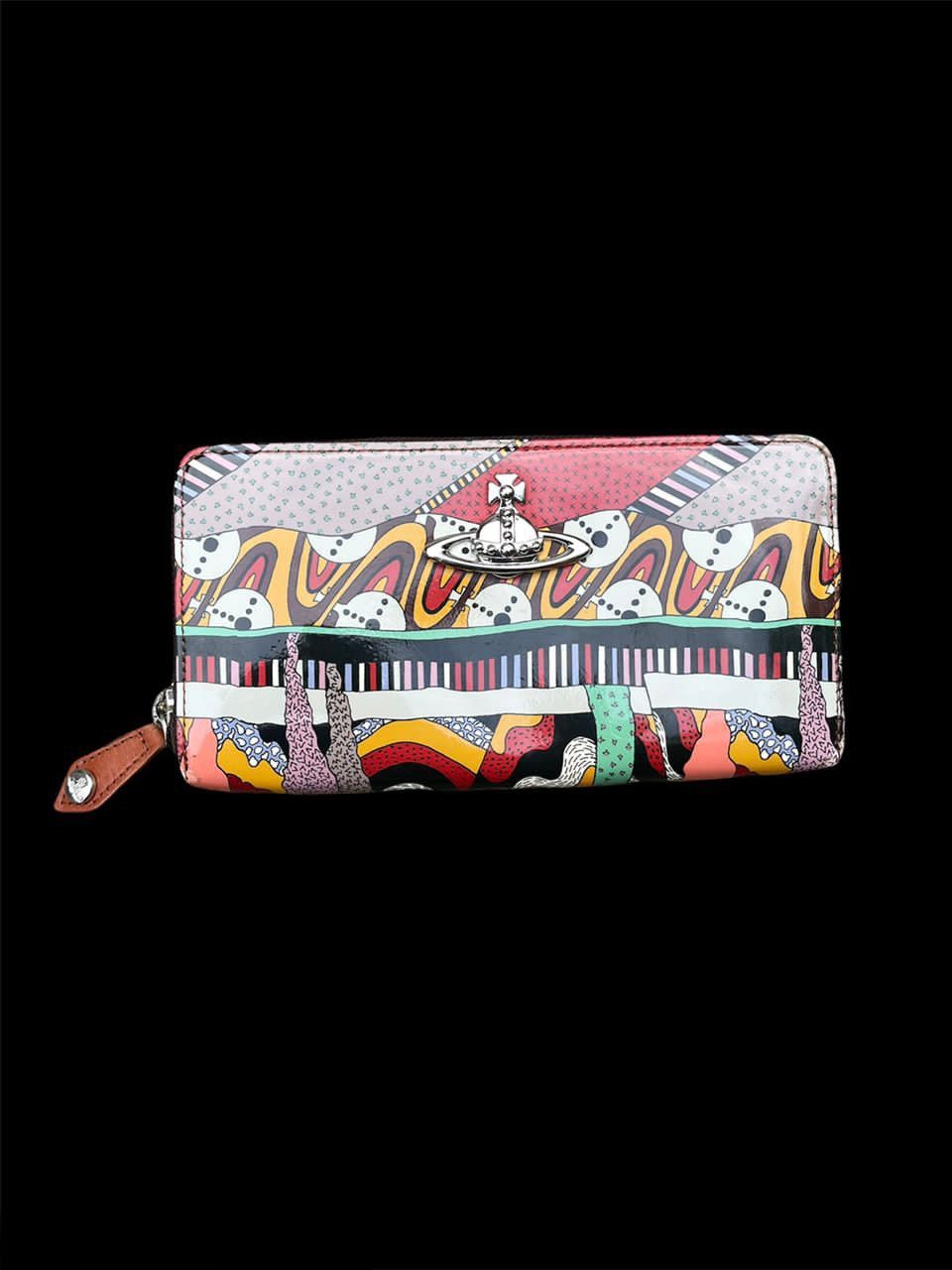 Designer Vivienne Westwood Fullprint Round Zipper Wallet Size ONE SIZE - 1 Thumbnail