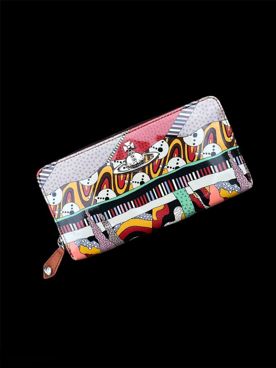 Designer Vivienne Westwood Fullprint Round Zipper Wallet Size ONE SIZE - 2 Thumbnail