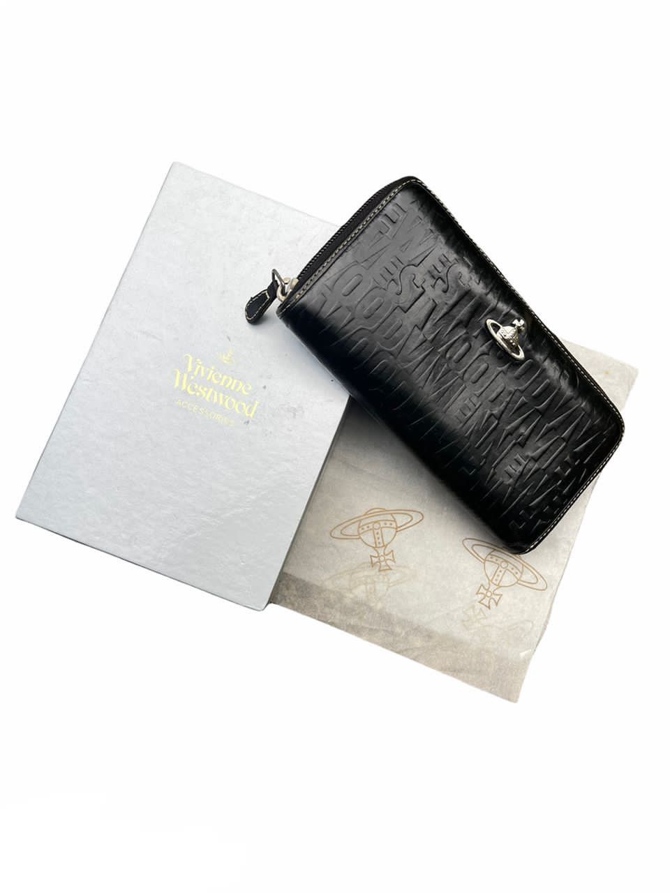 Designer × Vintage × Vivienne Westwood Vivienne Westwood Fullprint Spellout Round Zipper Wallet Size ONE SIZE - 3 Thumbnail