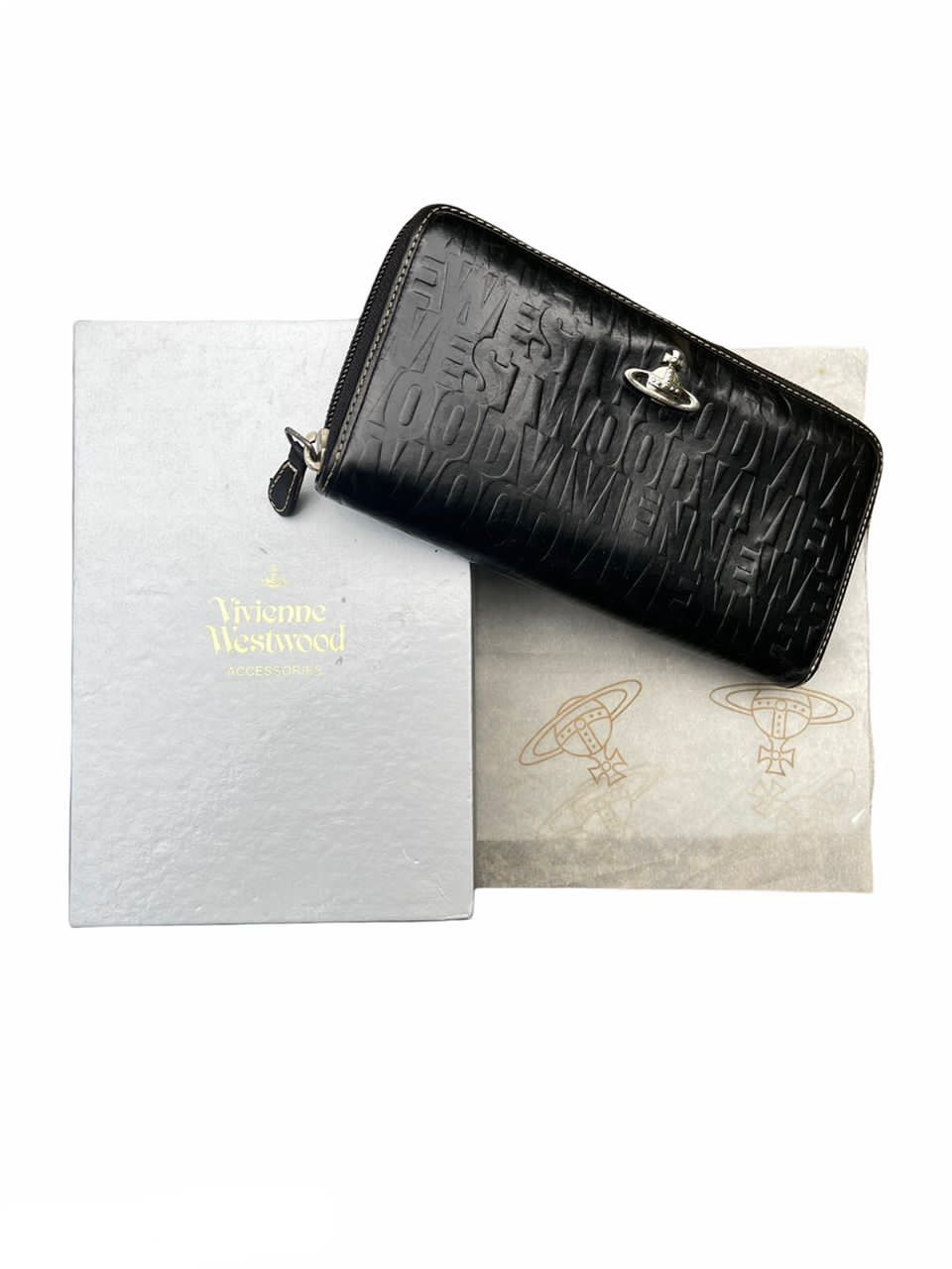 Designer × Vintage × Vivienne Westwood Vivienne Westwood Fullprint Spellout Round Zipper Wallet Size ONE SIZE - 2 Thumbnail