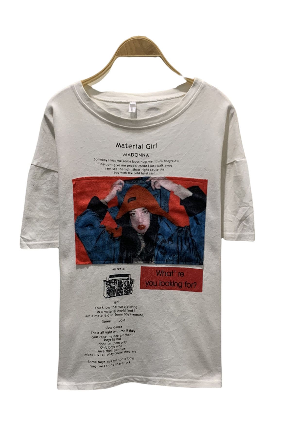 Band Tees Madonna "Metarial Girl" Song x Patched Photo Band Tee Size US L / EU 52-54 / 3 - 1 Thumbnail