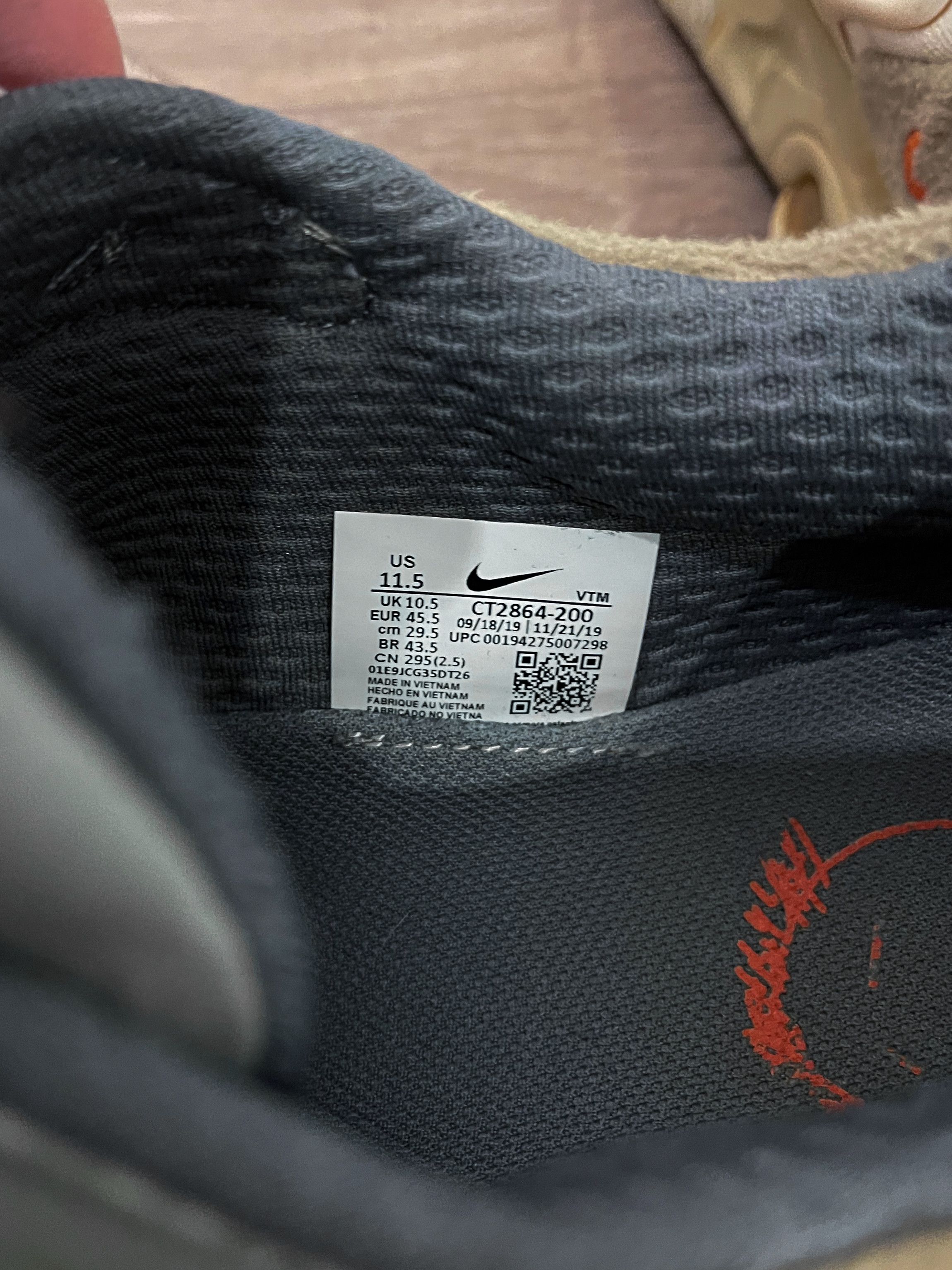 Nike × Travis Scott Air Max 270 React Travis Scott Cactus Trails Size US 11.5 / EU 44-45 - 9 Thumbnail