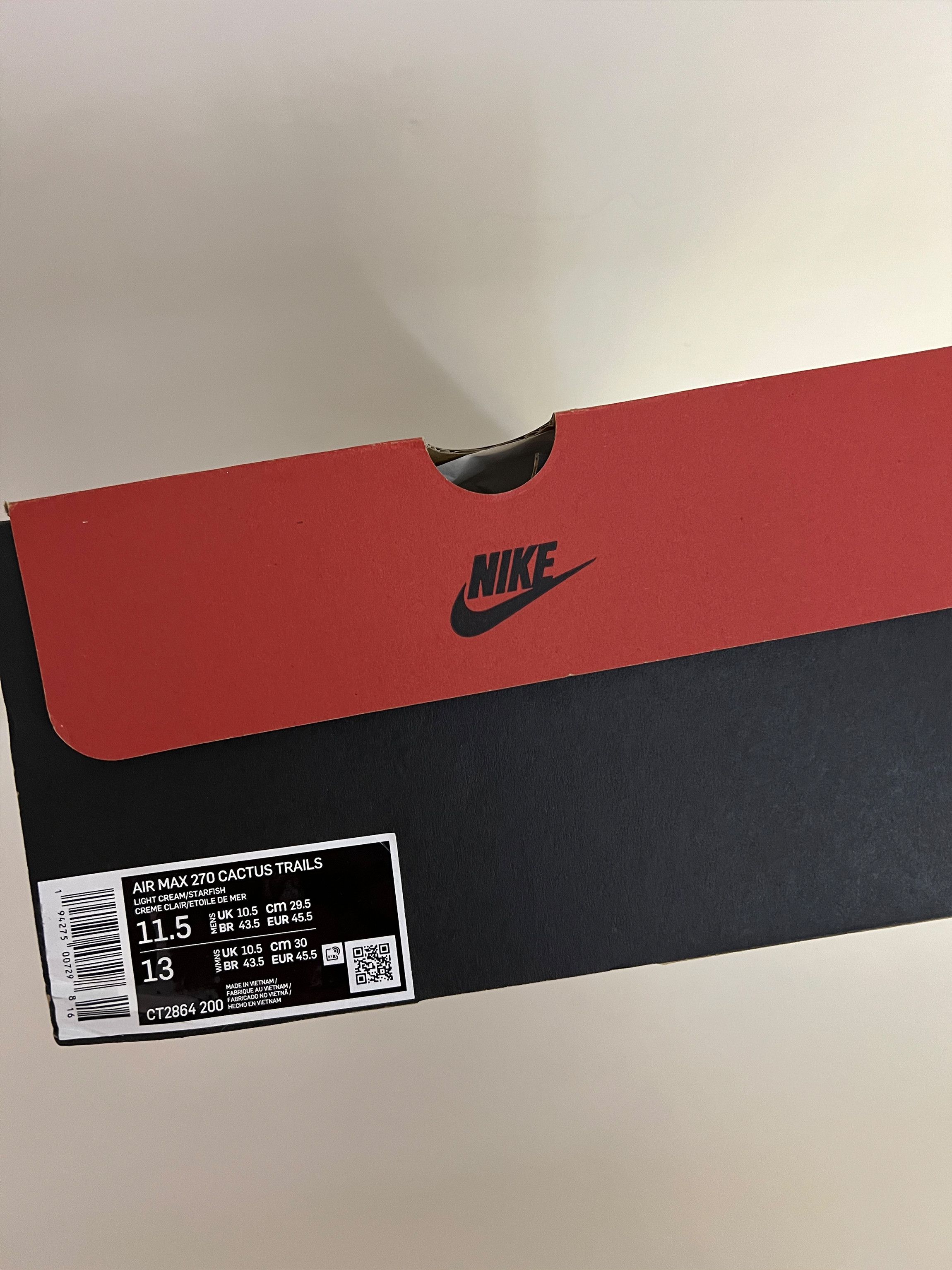 Nike × Travis Scott Air Max 270 React Travis Scott Cactus Trails Size US 11.5 / EU 44-45 - 7 Thumbnail