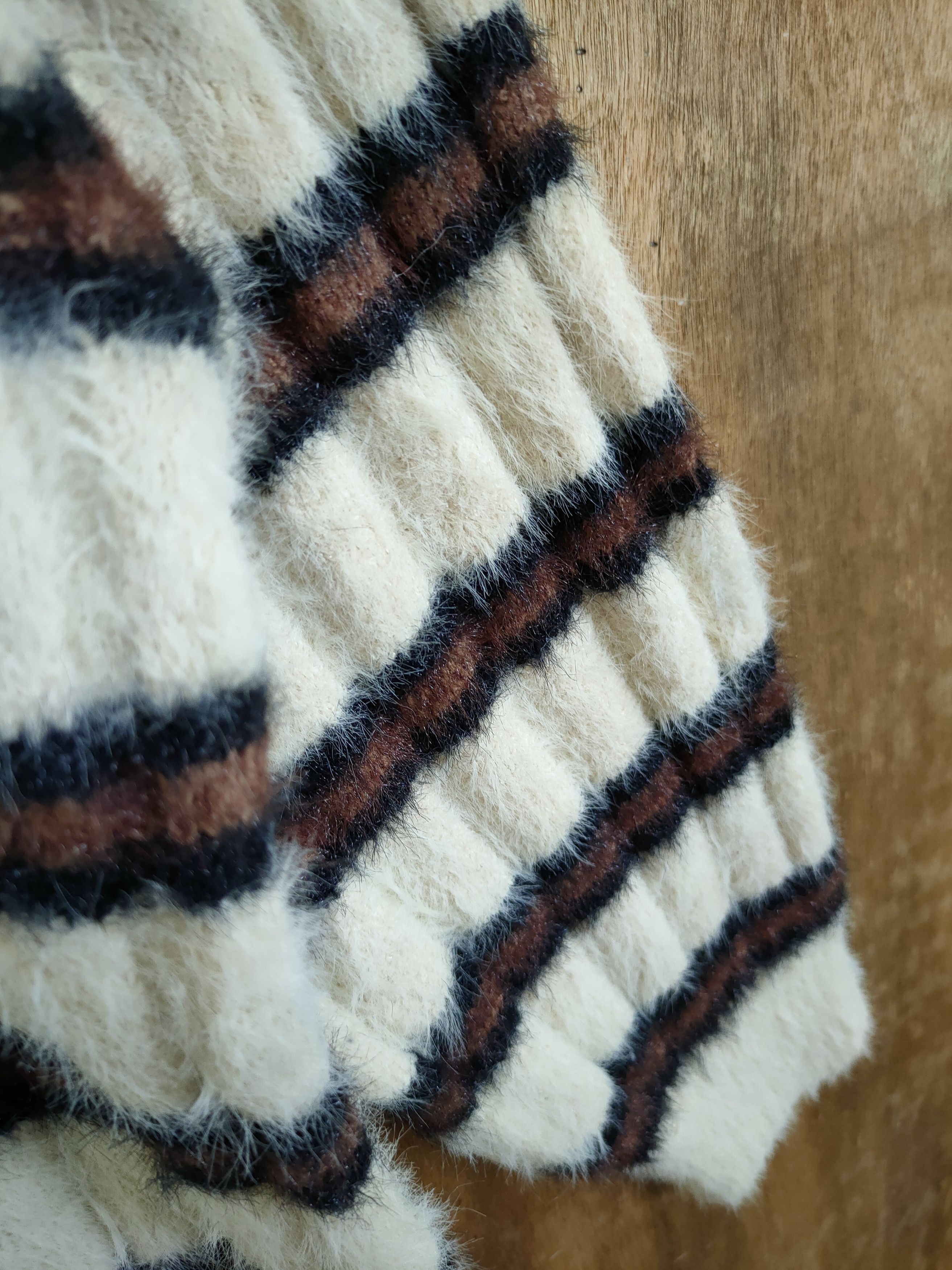 Homespun Knitwear D Flove stripe mohair fur cobain shaggy knitwear #46-994 Size US S / EU 44-46 / 1 - 7 Thumbnail