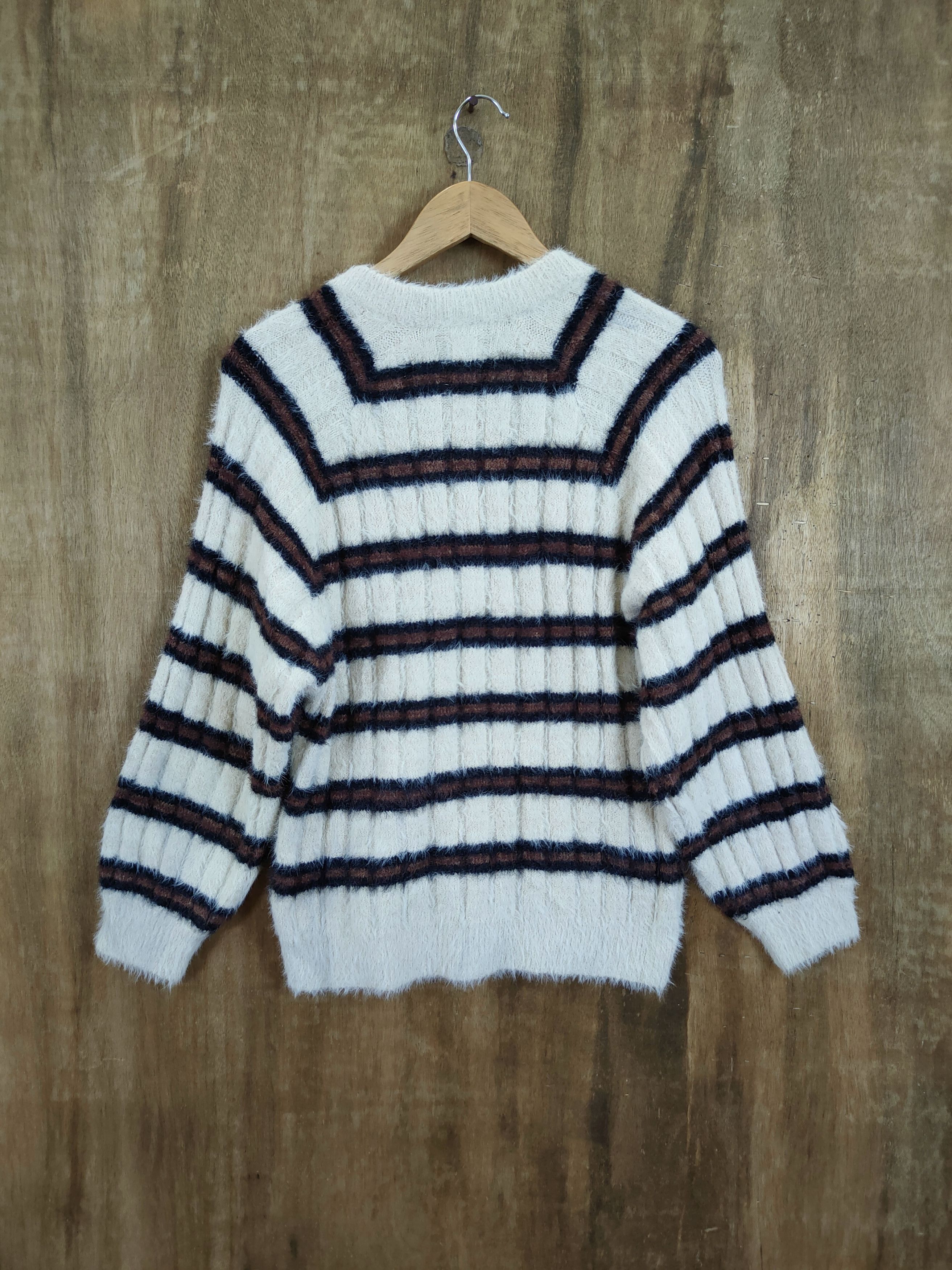 Homespun Knitwear D Flove stripe mohair fur cobain shaggy knitwear #46-994 Size US S / EU 44-46 / 1 - 10 Thumbnail