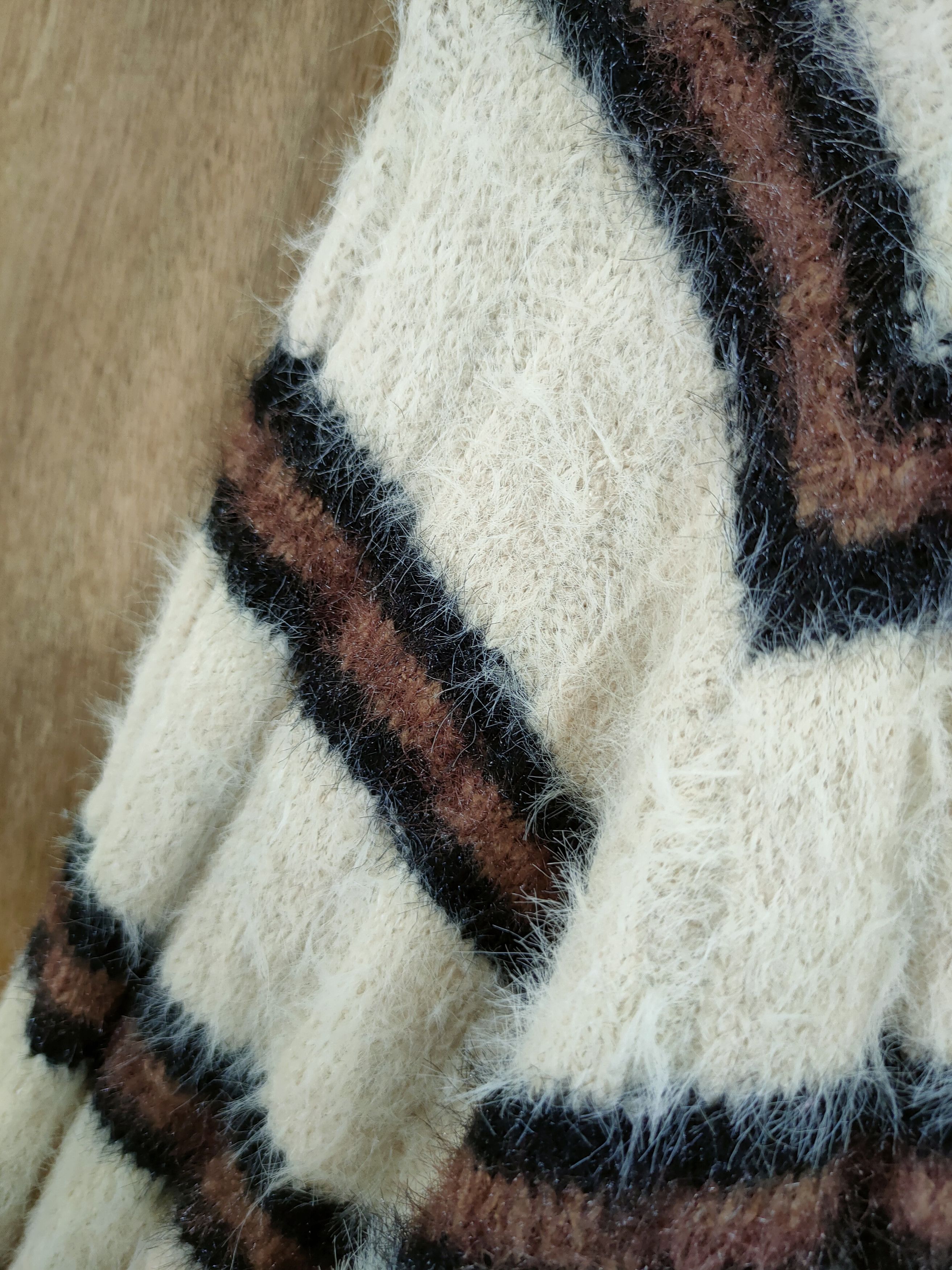 Homespun Knitwear D Flove stripe mohair fur cobain shaggy knitwear #46-994 Size US S / EU 44-46 / 1 - 6 Thumbnail